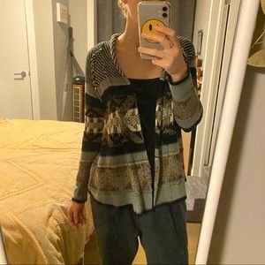 Winter Aztec Sweater Cardigan